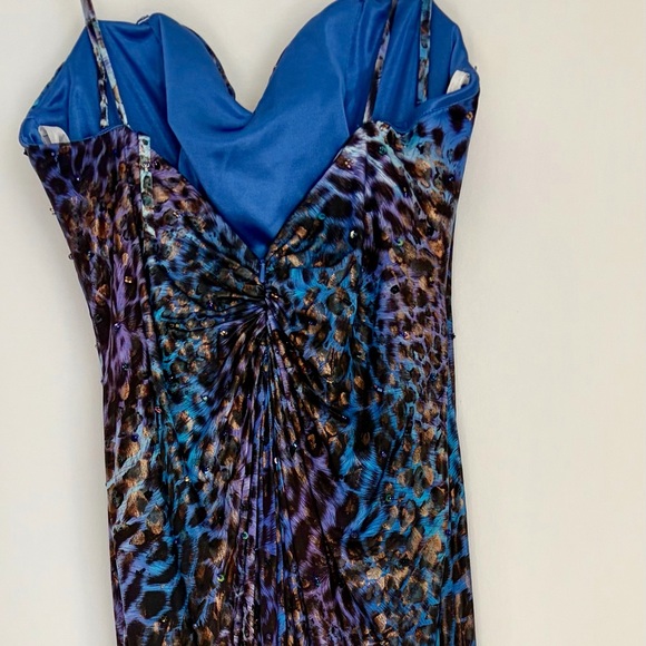 Tony Bowls Paris Jeweled Maxi Dress - Fitted Bodice Prom‎ - Gala, Y2K - Picture 5 of 8